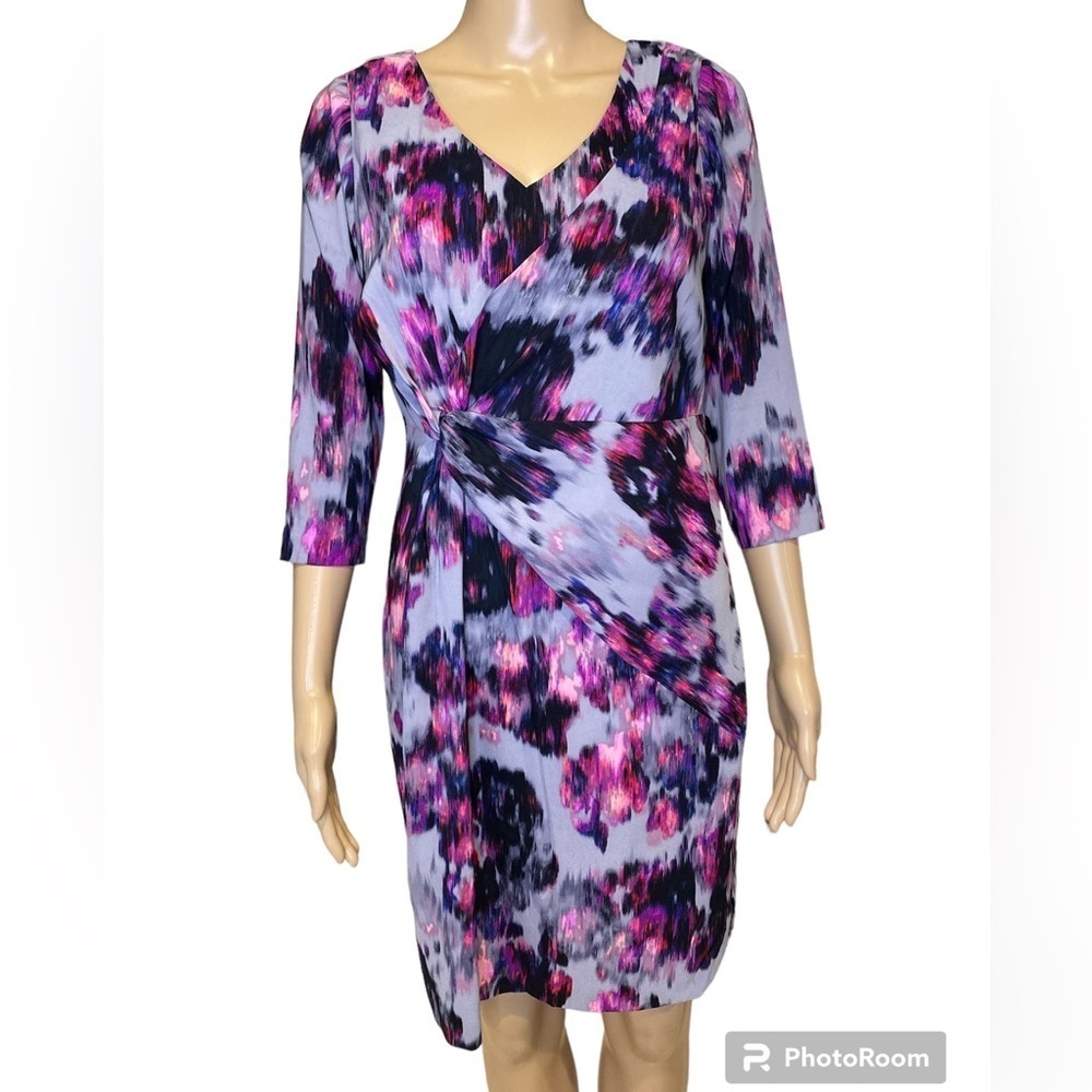 NYDJ Sylvia Printed Faux wrap dress size 8P